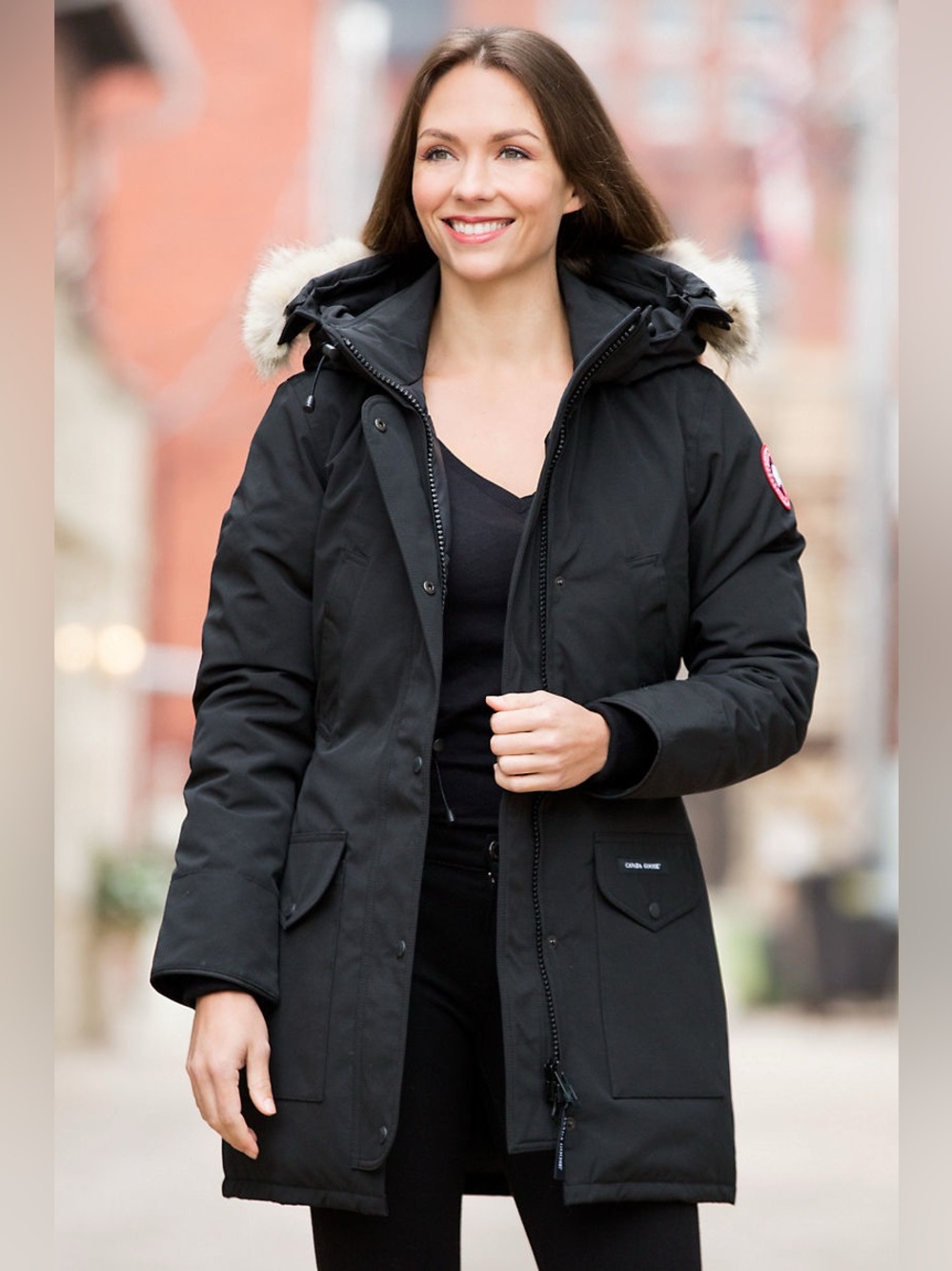NWT Canada Goose Trillium Heritage Parka Black S Fusion Coyote Fur
